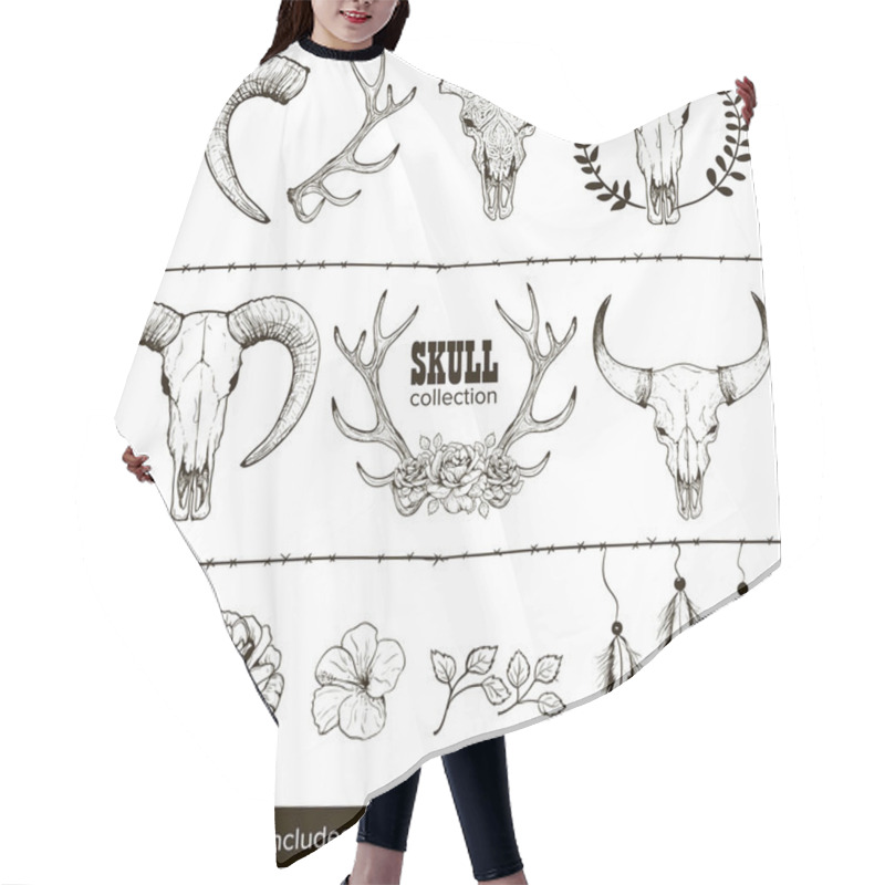 Personality  Cow Skull Collection Hair Cutting Cape