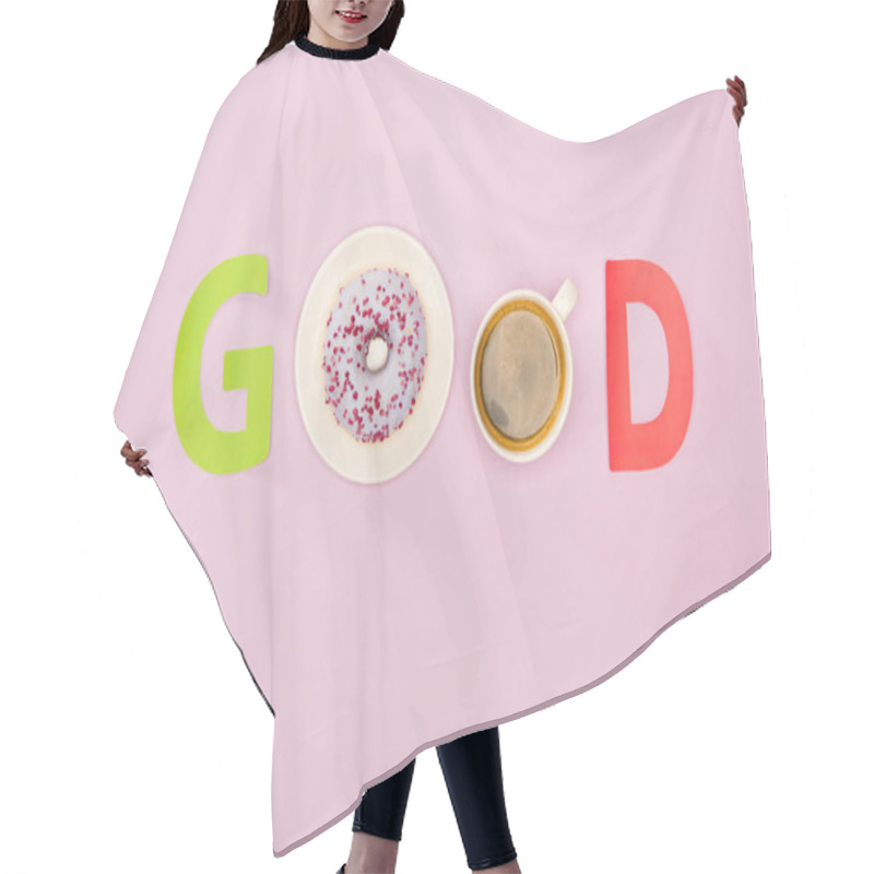 Personality  Good Word Made From Donuts  Hair Cutting Cape