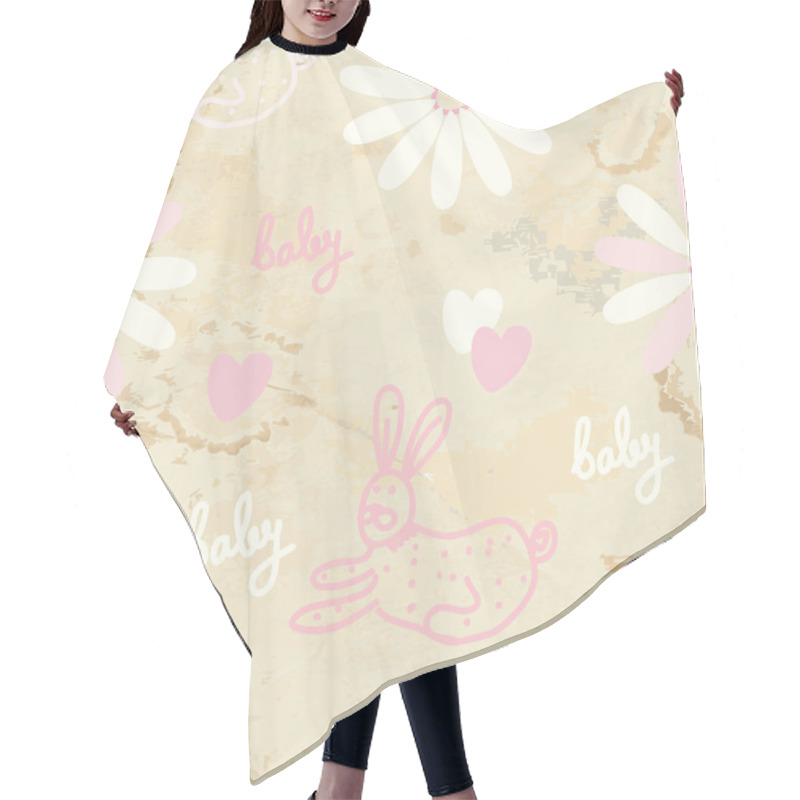 Personality  Baby Retro Seamless Background Hair Cutting Cape