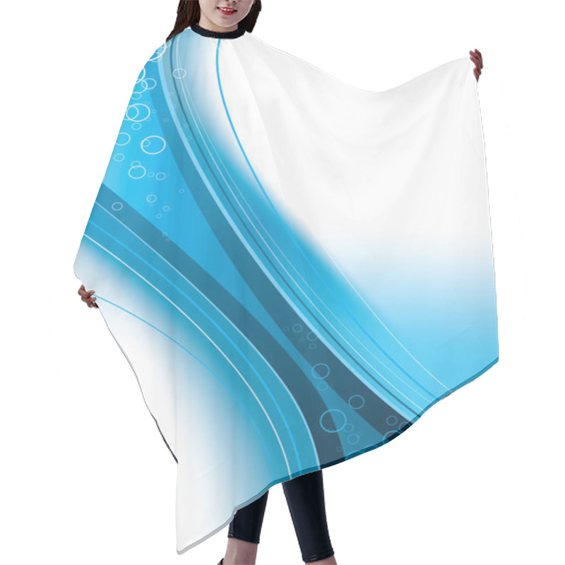 Personality  Blue Mist Hair Cutting Cape