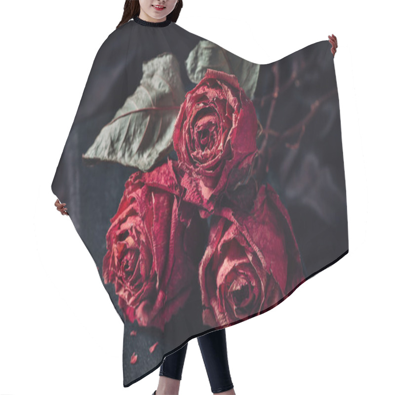 Personality  Three Dry Roses Hair Cutting Cape