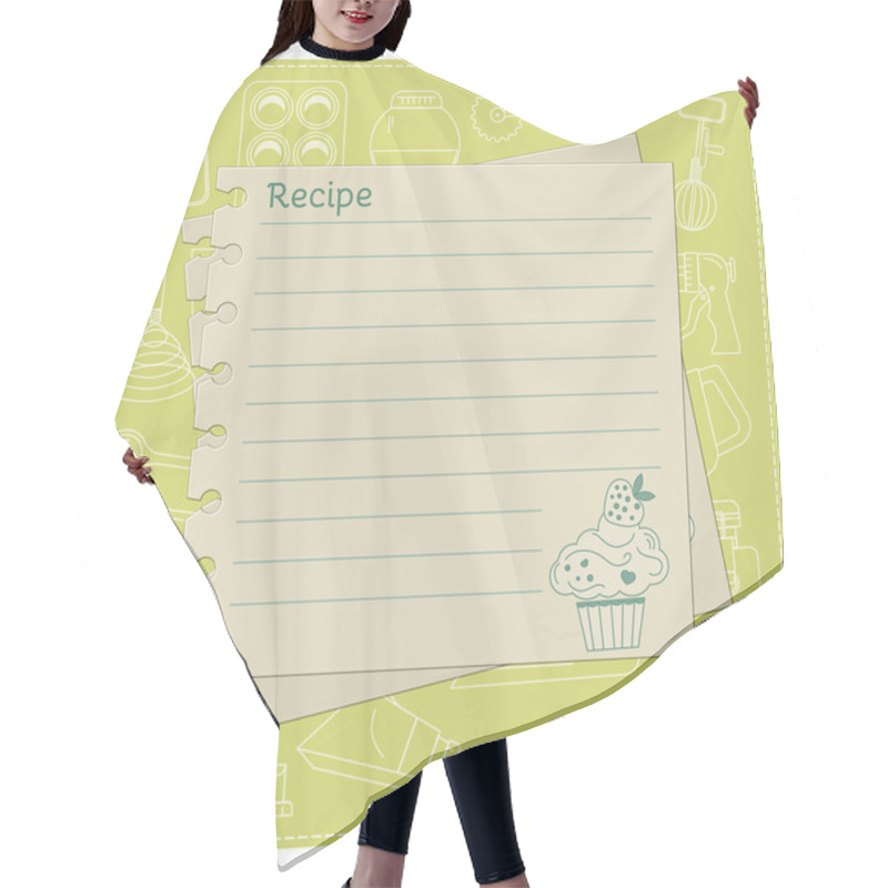 Personality  Sweet Recipe Card Template Hair Cutting Cape