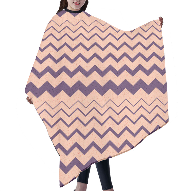 Personality  Seamless Wave Zigzag Chevron Pattern Hair Cutting Cape