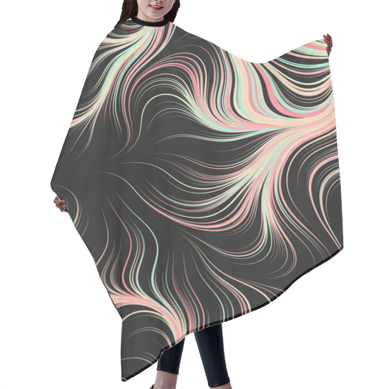 Personality  Abstract Perlin Noise Geometric Pattern Vector Illustration Hair Cutting Cape