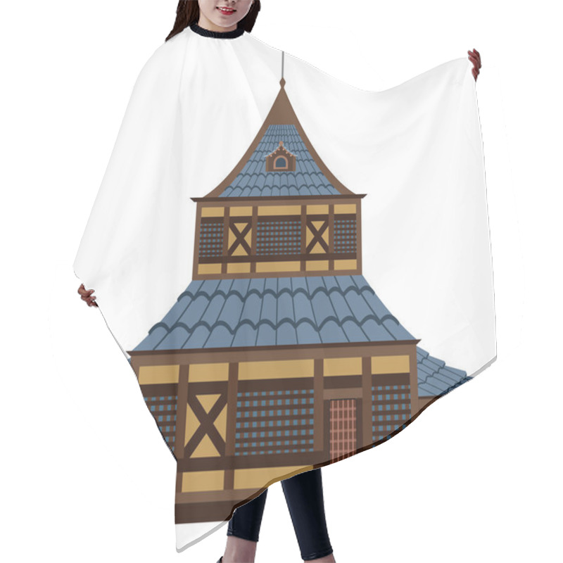 Personality  Chinese Castle Image Hair Cutting Cape