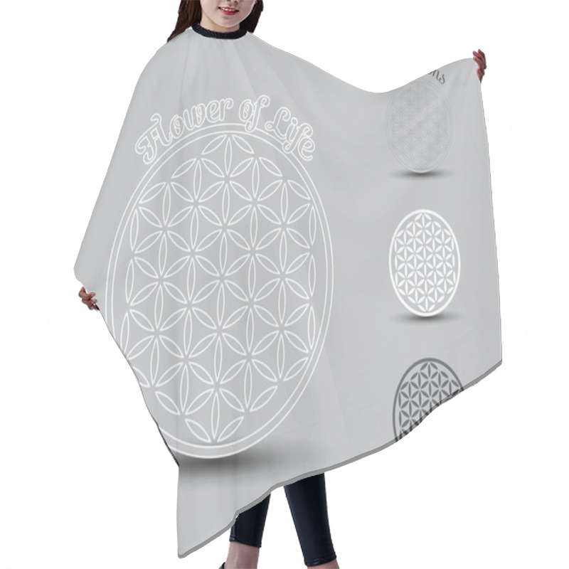 Personality  Flower Of Life Symbol Hair Cutting Cape