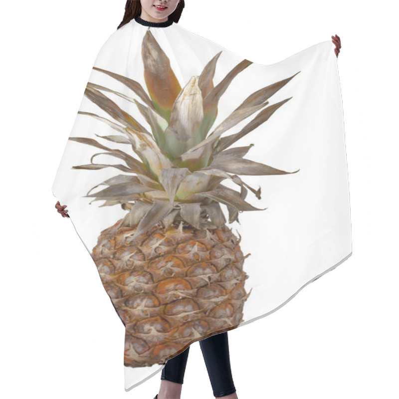 Personality  Whole Pineapple Isolated On A White Hair Cutting Cape