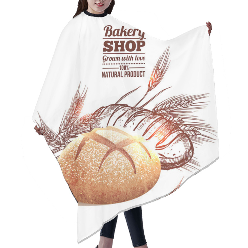 Personality  Bakery Sketch Concept Hair Cutting Cape