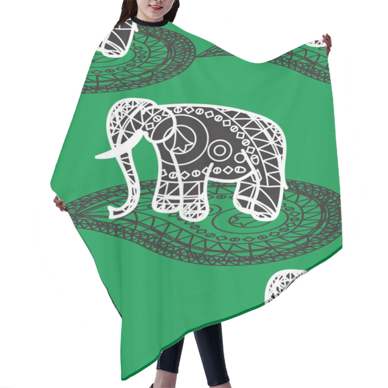 Personality  Seamless Indian Pattern Hair Cutting Cape