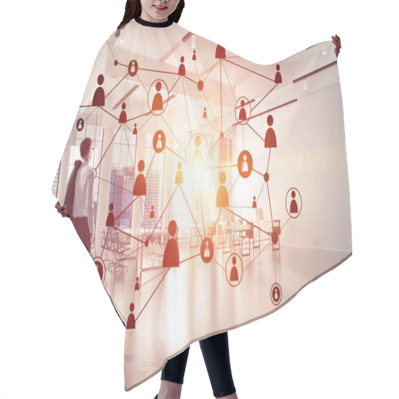 Personality  Networking And Social Communication Concept   Hair Cutting Cape