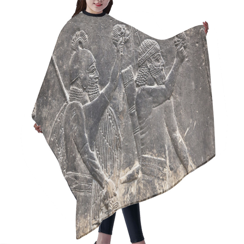 Personality  Ancient Assyrian Wall Carvings Hair Cutting Cape