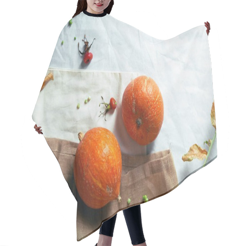 Personality  Autumn Pumpkins Rustic Composition Hair Cutting Cape