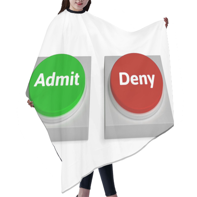 Personality  Admit Deny Buttons Shows Access Hair Cutting Cape