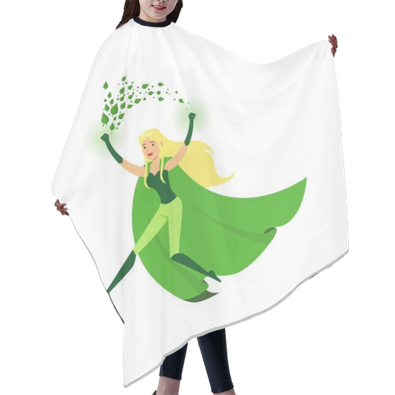 Personality  Cute Eco Superhero Girl With Super Strength Hair Cutting Cape