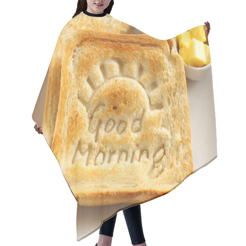 Personality  Good Morning Toast Hair Cutting Cape