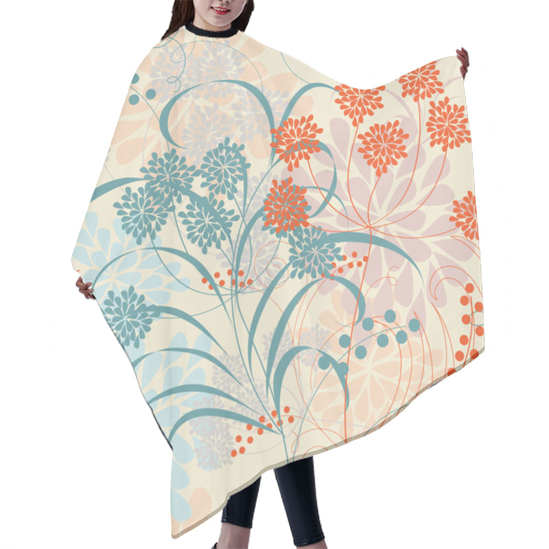 Personality  Autumn Flowers Hair Cutting Cape