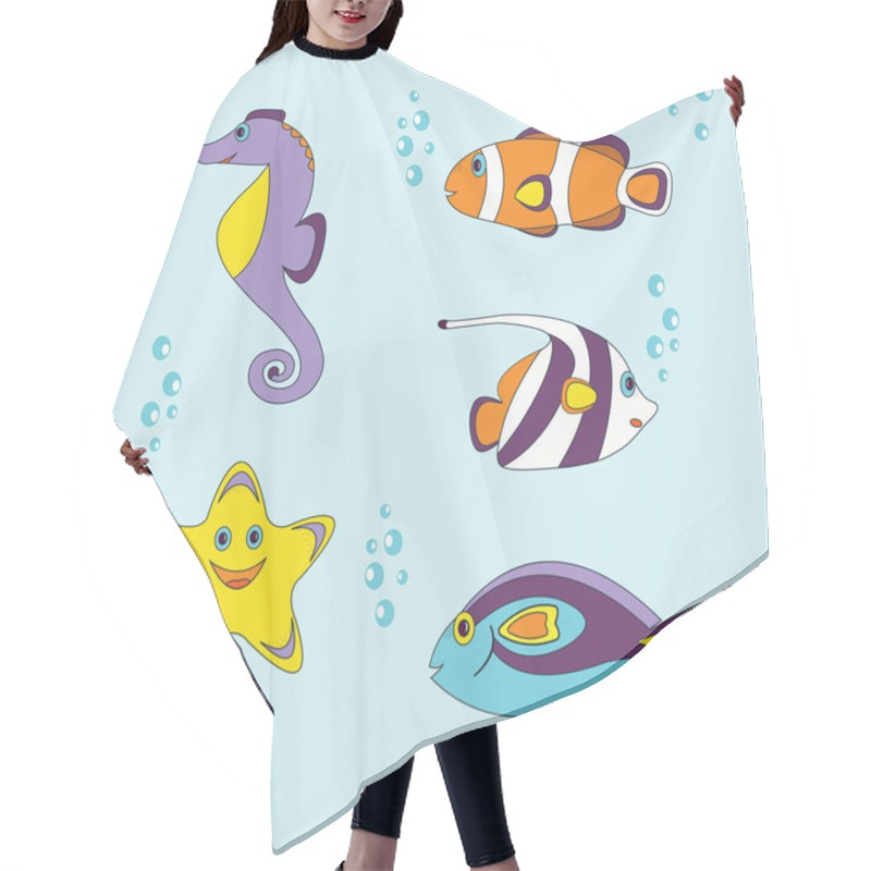 Personality  Small Fish Hair Cutting Cape