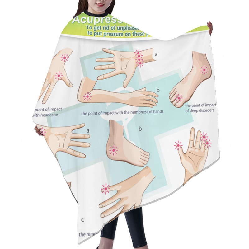 Personality  Massage Therapy Acupressure Points Hair Cutting Cape