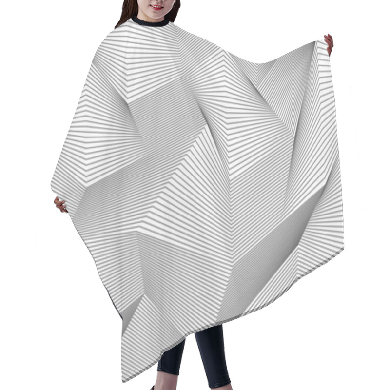 Personality  Dynamic Edge Sharp Line Abstract Background Hair Cutting Cape