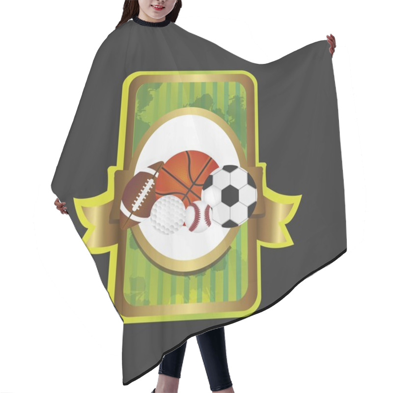 Personality  Sport Label Background Hair Cutting Cape