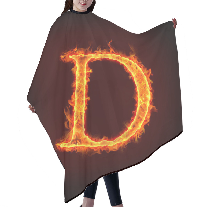 Personality  Fire Alphabets, D Hair Cutting Cape