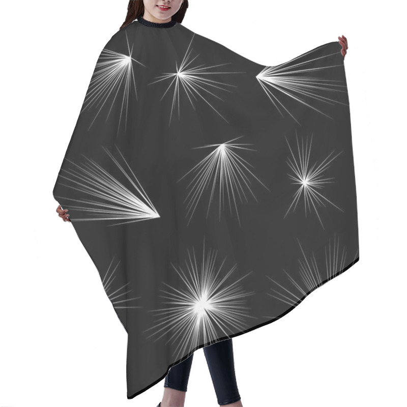 Personality  Abstract Explosion, Burst, Rays Elements Hair Cutting Cape