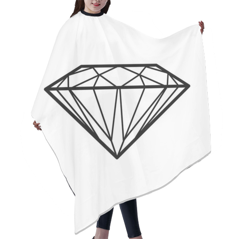 Personality  Diamond Icon.  Hair Cutting Cape