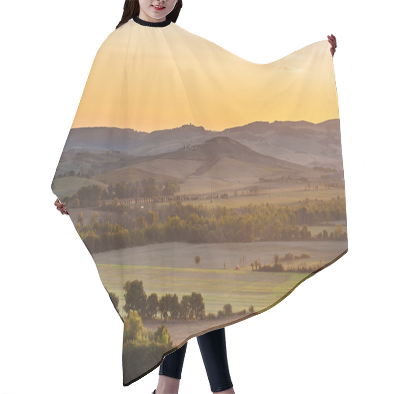 Personality  The Rising Sun Over The Tuscan Fields Hair Cutting Cape