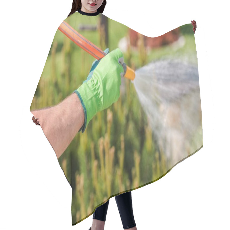 Personality  Garden Watering Closeup Hair Cutting Cape