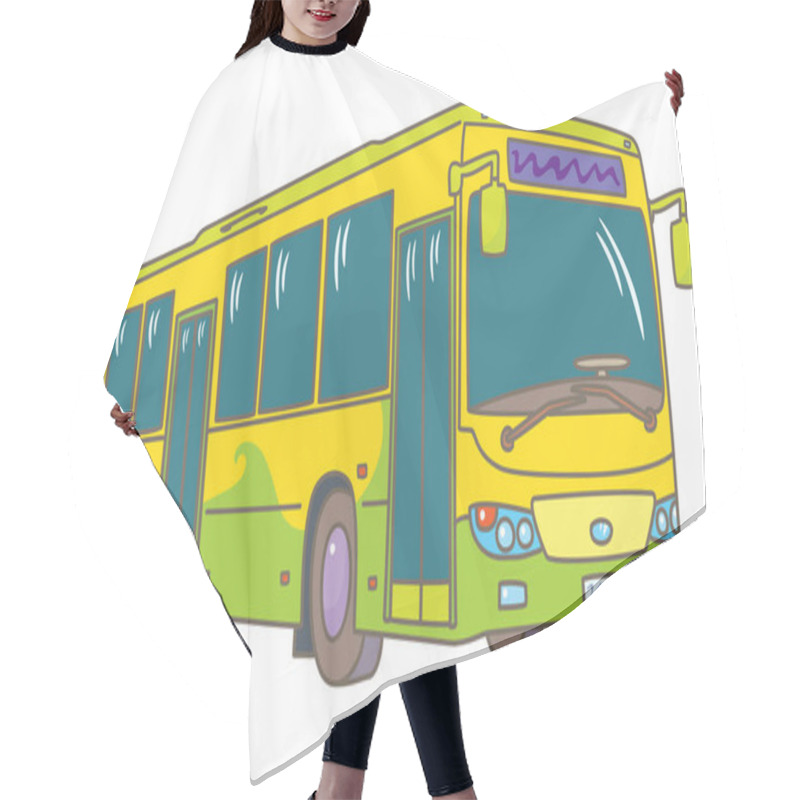 Personality  Low-floor City Bus Hair Cutting Cape