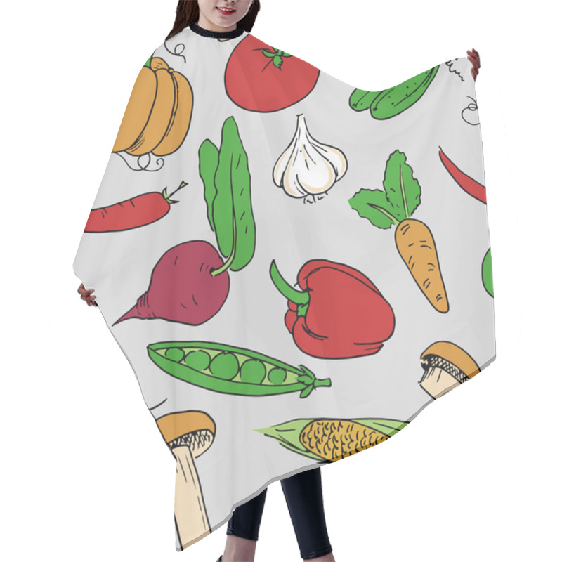 Personality  Set Of Vegetables Hair Cutting Cape