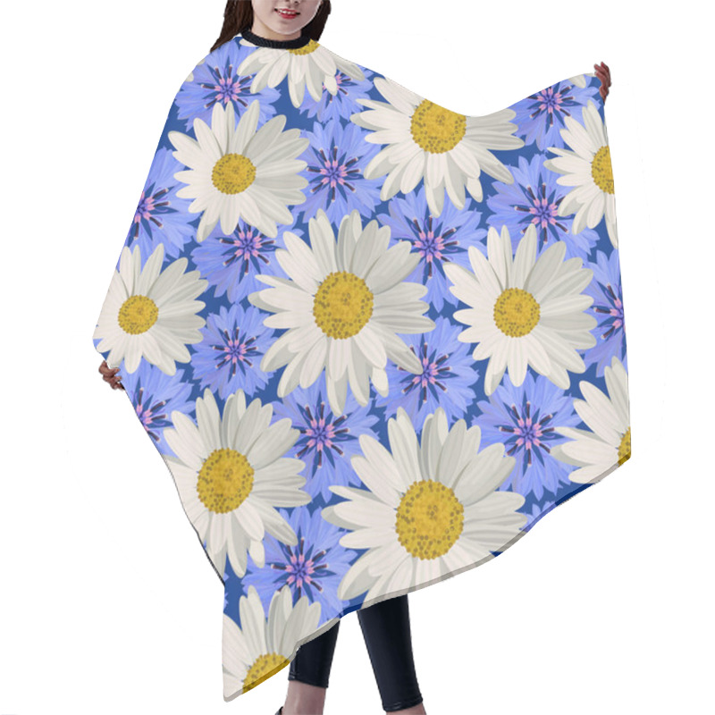 Personality  Seamless Pattern Flowers Hair Cutting Cape