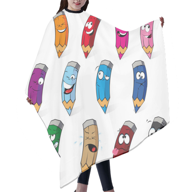 Personality  Crayons Cartoon Hair Cutting Cape