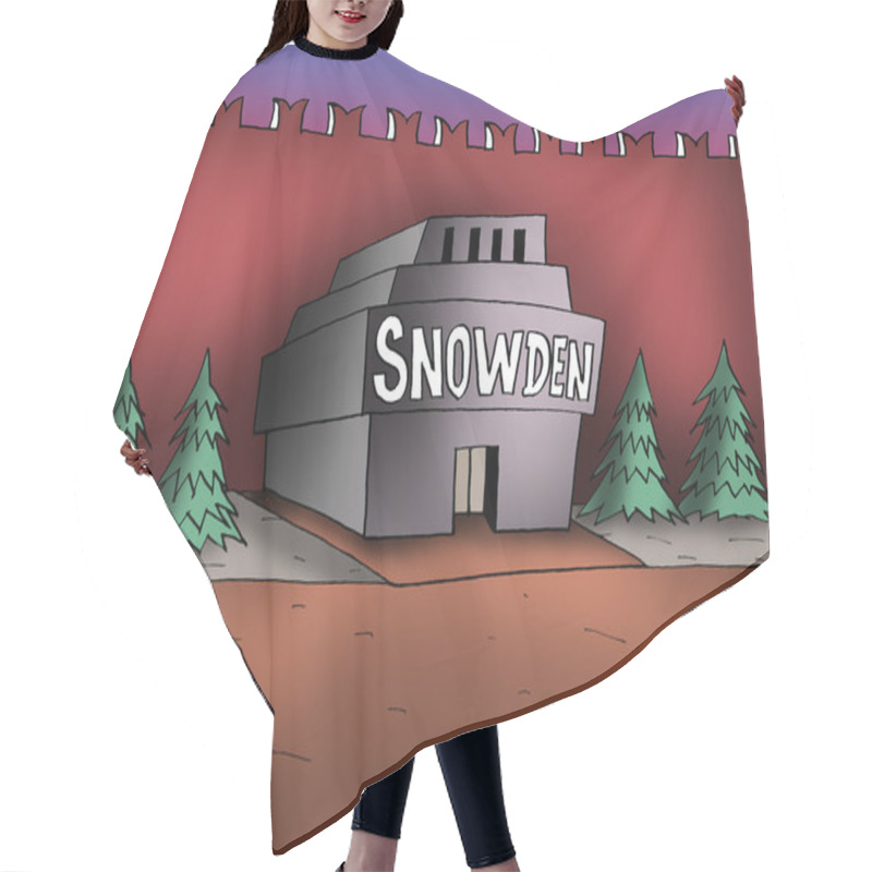 Personality  Caricature. Snowden Mausoleum Hair Cutting Cape