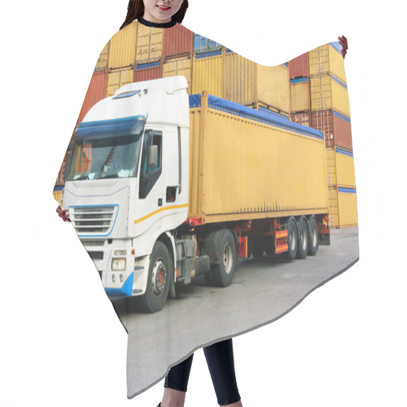 Personality  Truck And Containers Hair Cutting Cape