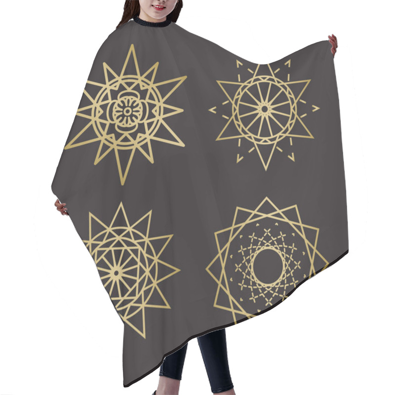 Personality  Sacred Geometry Ornament Symbols Hair Cutting Cape