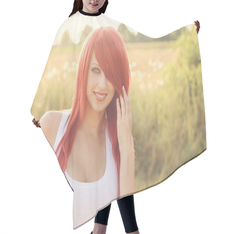 Personality  Beautiful Girl Hair Cutting Cape