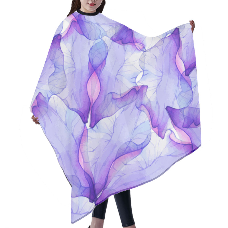 Personality  Pattern With Purple Flower Petals Hair Cutting Cape