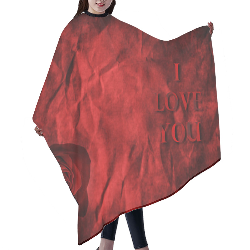 Personality  Valentines Rose On Textured Paper Hair Cutting Cape