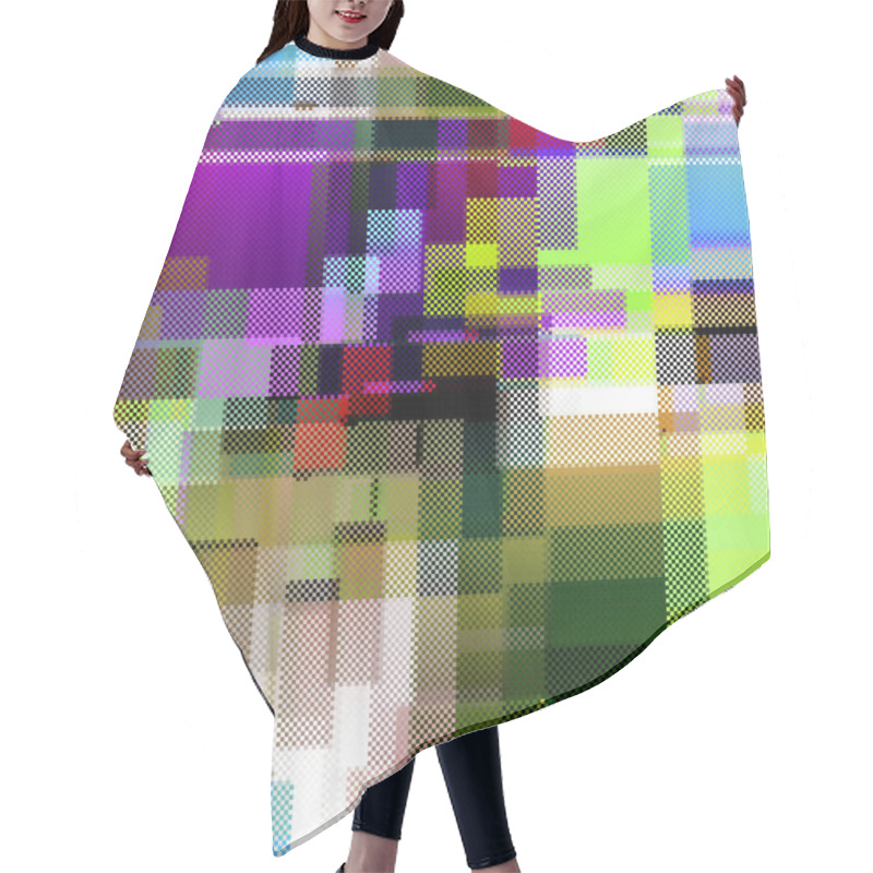 Personality  Abstract Vector Pattern. Abstract Geometric Pattern With Regular Small Pixels Noise Texture. Dither Effect. Seamless Background Hair Cutting Cape