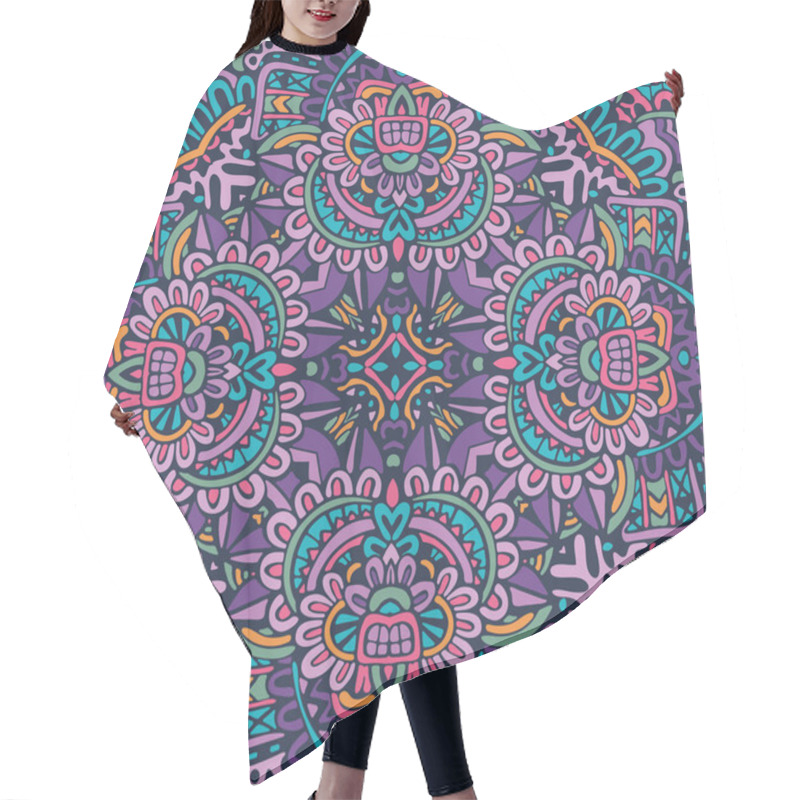 Personality  Indian Floral Paisley Medallion Pattern. Ethnic Mandala Ornament. Hair Cutting Cape