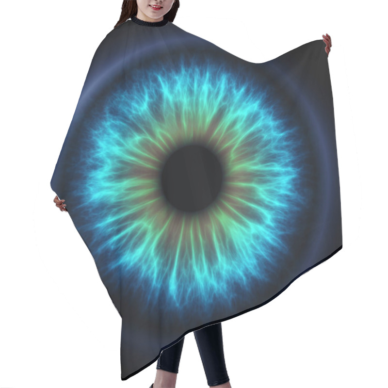 Personality  Illustration Of A Blue Pupil With Irs Hair Cutting Cape