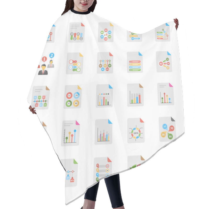 Personality  Flat Vectors Set Of Business Analytics  Hair Cutting Cape