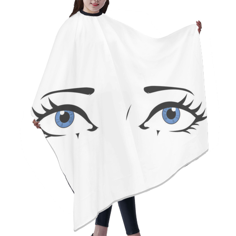 Personality  Comic Styled Eyes Hair Cutting Cape