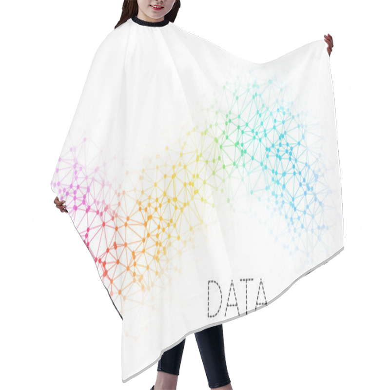 Personality  Dots With Connections, Triangles Light Background Hair Cutting Cape