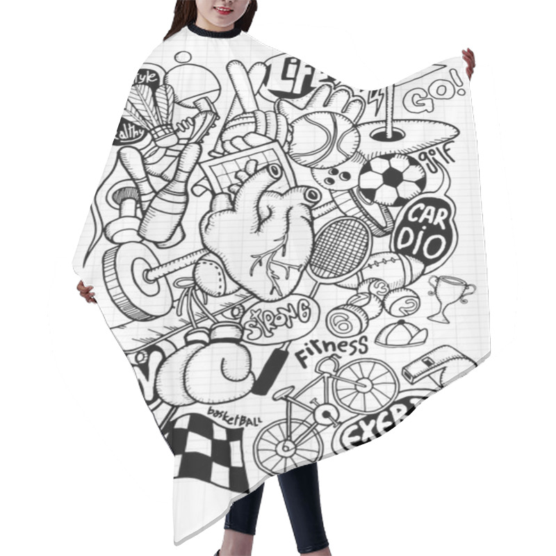 Personality  Print Hair Cutting Cape