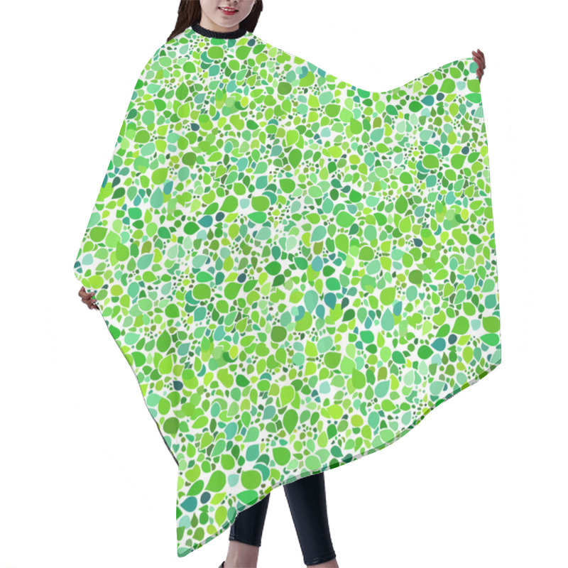 Personality  Ditsy Vector Pattern With Many Small Leaves Hair Cutting Cape