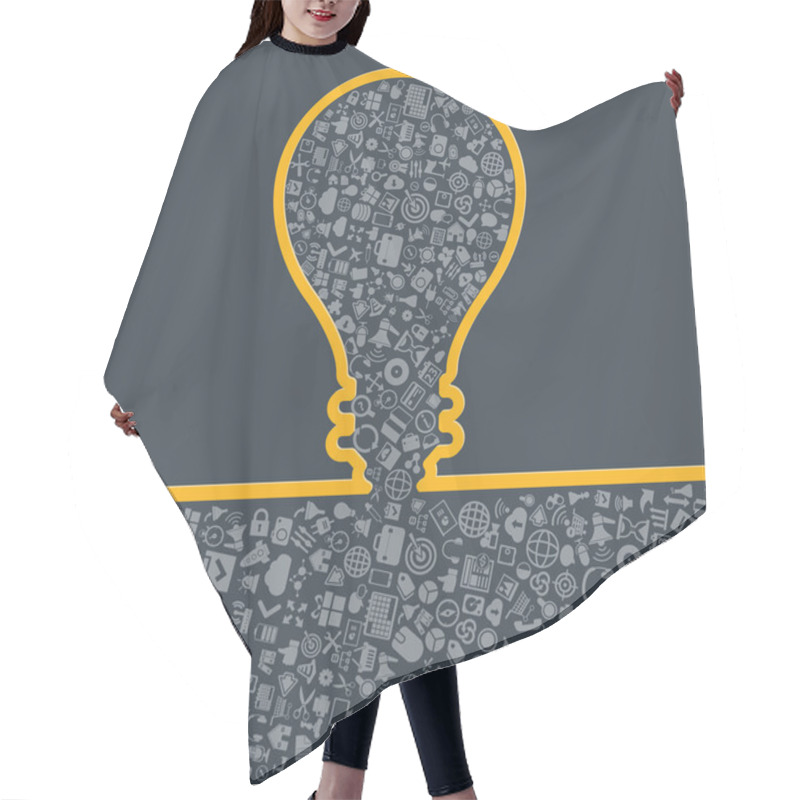 Personality  Concept Of Big Ideas Inspiration Innovation Hair Cutting Cape