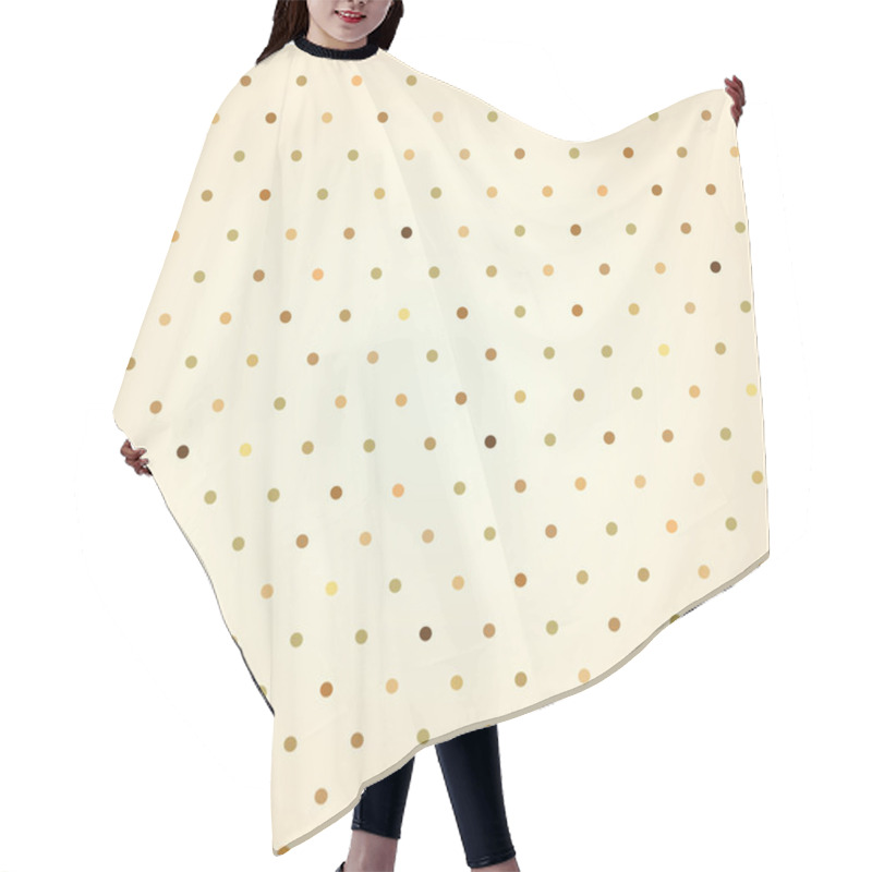 Personality  Seamless Tiny Polka Dots Brown Pattern Hair Cutting Cape