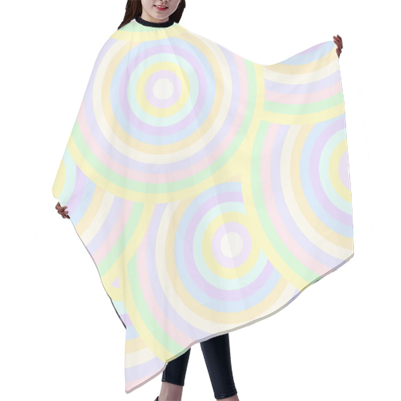 Personality  Seamless Pattern With Circles Hair Cutting Cape